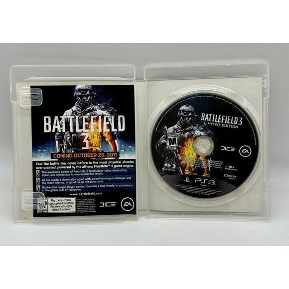 Battlefield 3 Limited Edition 2011 Sony PlayStation 3 PS3 Game & Case - Picture 3 of 3